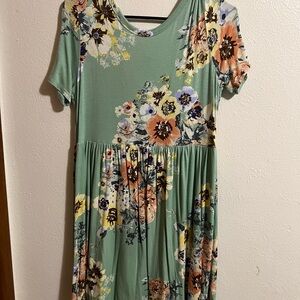 Cherish Mint Green Floral Dress size large